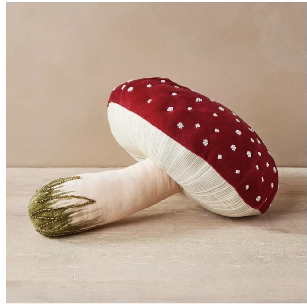 Decorative mushroom pillow